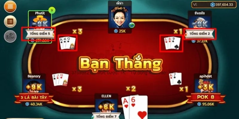 Thứ tự xếp hạng của game bài đổi thưởng